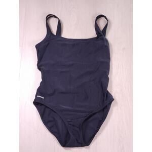 Speedo Women’s One-Piece Swimsuit Size 14 Black Lined Athletic Swimwear